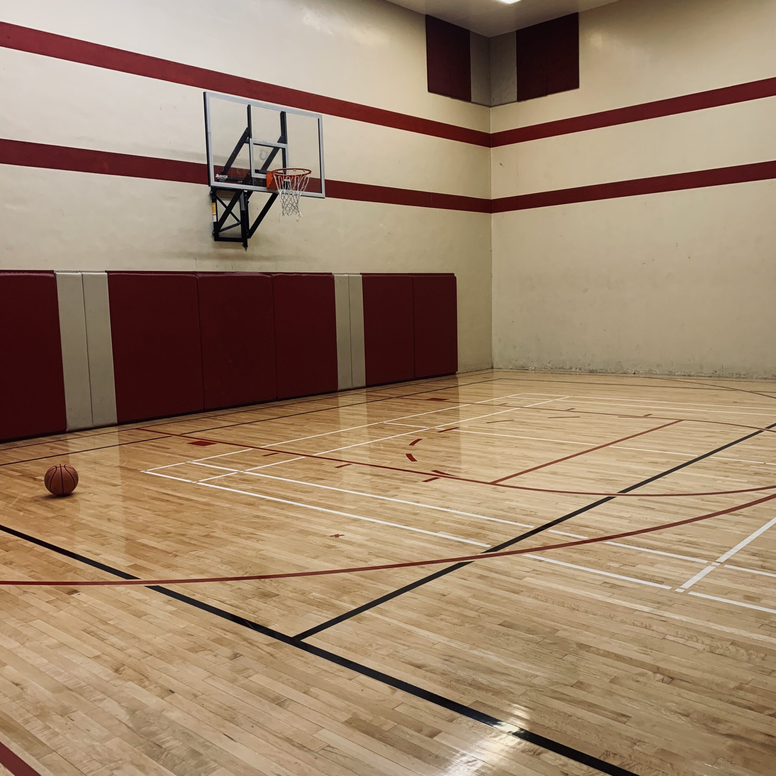 South End's multi-purpose indoor court with a basketball hoop